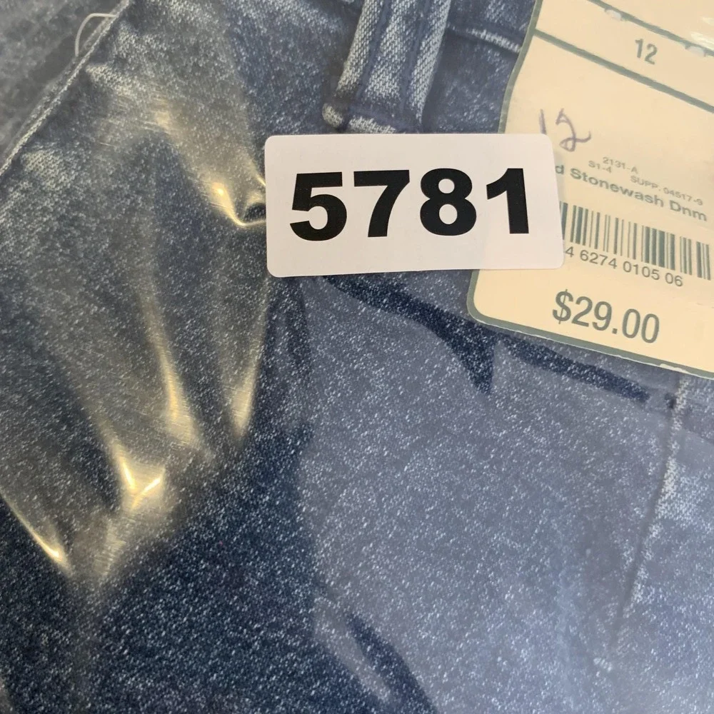 Vintage St Johns Bay Jeans Womens 12 Blue Stonewash High Rise Straight 30x31 NEW